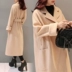 Chống giải phóng mặt bằng mùa 2017 mới của Hàn Quốc phiên bản của lỏng mỏng áo len nữ kích thước lớn trên đầu gối phần dài áo len mùa đông áo khoác dạ dáng suông hàn quốc Áo Hàn Quốc