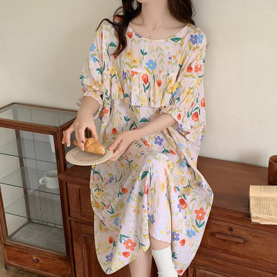 taobao agent Shockproof extra large summer pijama, plus size, with short sleeve