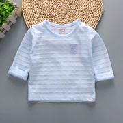 Bé mùa hè điều hòa không khí phù hợp với đồ lót trẻ em của trẻ em áo khoác mỏng cotton dài tay T-Shirt đặt mảnh duy nhất siêu mỏng 0-2 tuổi