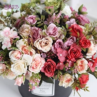 Hoa hồng quốc gia nhỏ trang trí nhà trưng bày hoa giả hoa giả 复古 hoa retro hoa tường hoa cưới bàn hoa - Hoa nhân tạo / Cây / Trái cây cây mai giả trang trí tết