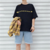 Xu hướng mùa hè ngắn tay nam Harajuku in vòng cổ nửa tay cổng gió Hàn Quốc phiên bản của lỏng hip-hop những người yêu thích quần áo t-shirt Áo khoác đôi