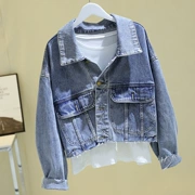 Áo khoác denim nữ ngắn mùa xuân hè 2019 phiên bản mới của Hàn Quốc mang phong cách retro Hồng Kông lỏng bf áo khoác nữ phổ biến - Áo khoác ngắn