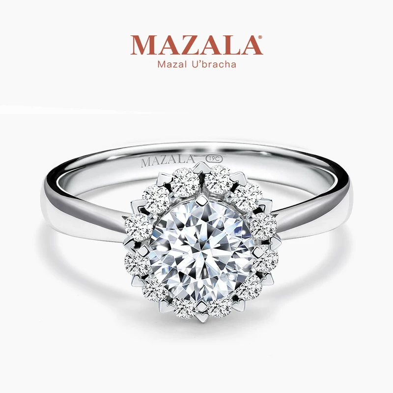 Серия Mazala BloomingSnowflake Группа вставка карельский эффект предложение помолвка обручальное кольцо для девушки