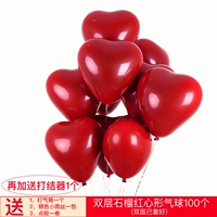 Двухэтажный воздушный шар в форме сердца, 100 шт