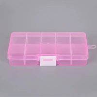 10 Grid Plastice Box Розовая белая пряжка