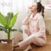 Xiaqi cotton không khí cotton tháng quần áo phụ nữ mang thai đồ ngủ sau sinh cho con bú quần áo phù hợp với bà bầu mùa thu và dịch vụ nhà mùa đông - Giải trí mặc / Mum mặc Giải trí mặc / Mum mặc