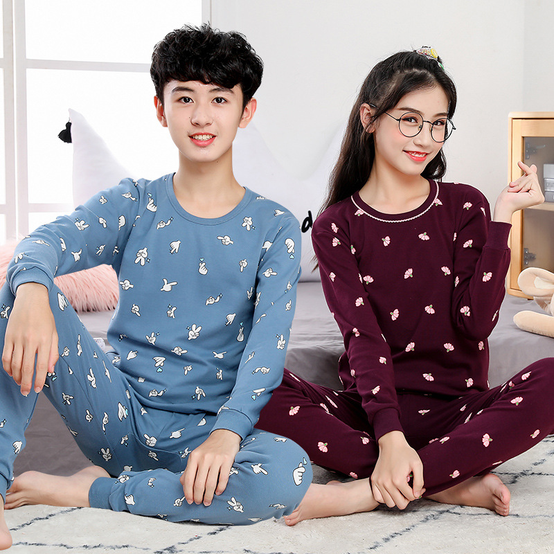 Bộ đồ lót bé trai bằng vải cotton 12 tuổi Cô bé con lớn học sinh trung học cotton thanh niên đồ lót mùa thu 15 - Quần áo lót
