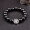 Mở Obsidian 貔貅 Vòng tay Lucky Fortune Transit Crystal Silver Bracelet Ball Bing Đàn ông và phụ nữ Tính cách đơn giản