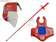 Фехтовальный комплект 包邮 儿童击剑训练豪华套装 儿童击剑电子塑料衣塑料剑塑料护面