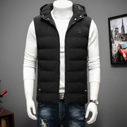 Mùa đông mới thêm lớn vest triều chất béo chất béo cộng với phân bón XL nam cotton màu đen vest vest vai vest