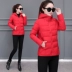 Quần áo mùa thu 2018 Hàn Quốc phiên bản áo khoác cotton mỏng chống mùa mới dành cho nữ ngắn xuống áo khoác cotton thời trang hoang dã áo khoác lông vũ nữ dáng dài Bông