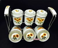 Южная Корея импортированная кухня -топ -топ -кухня и красивые подарки для свадебного посуда для подсолнечных бутылок с чайной банкой 6p