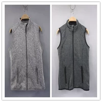 Của nam giới mùa thu và mùa đông vest đan cộng với nhung cộng với phân bón XL cardigan không tay áo len Hàn Quốc vest thể dục đồ vest