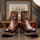 Martens, ретро челси в английском стиле, мужские кожаные короткие сапоги на платформе, из натуральной кожи, в британском стиле, воловья кожа