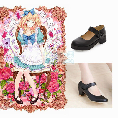 taobao agent Alice in Wonderland Alice's Wonderland COSPLAY Maryzhen Black Shoes Role Play