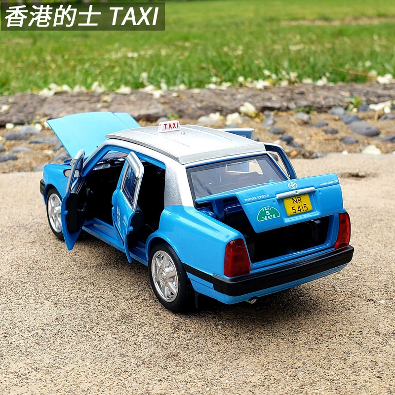 1:32 Hồng Kông Taxi Hợp kim Xe mô hình Vương miện Mô phỏng Kim loại TAXI Trang trí Xe Đồ chơi - Chế độ tĩnh