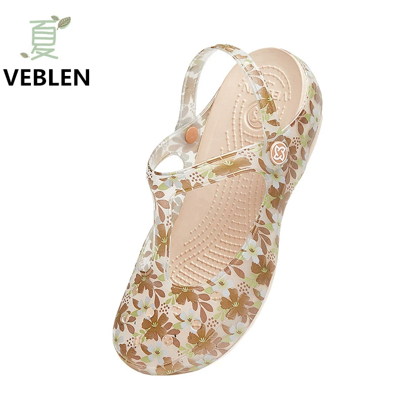 Veblen 2020 mùa hè mới dép giản dị phụ nữ thạch giày, nặng có đáy giày lỗ giày dép Baotou 