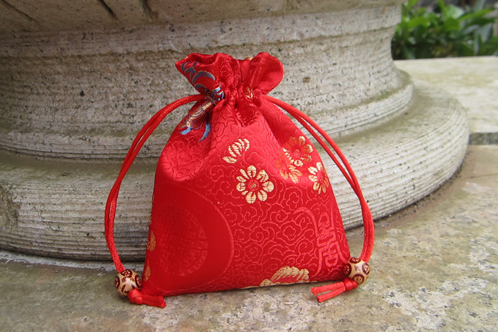 RedHappy candy bag Jewellery Jewelry bag Beads Hand string Bracelet packing bag Brocade bag Blessing bag Storage bag Brocade bag customized