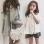Cô gái búp bê áo sơ mi 2018 mùa hè mới Hàn Quốc phiên bản của nữ lớn boy bông hoang dã lỏng ngắn tay áo sơ mi thủy triều áo trẻ em