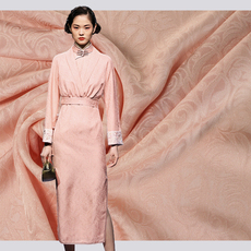 Шелковая ткань 凤尾银丝苏罗汉服花罗纱罗真丝面料女提花桑蚕丝服装布料丝绸直销