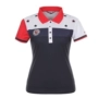 Ưu đãi đặc biệt 2019 Mùa hè New Korea Mua sắm Golf Suit Bà PIN * Áo thun tay ngắn tương phản Lapel - Thể thao sau bộ quần áo adidas nam mùa hè