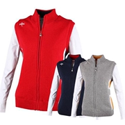 Ưu đãi đặc biệt 2019 đầu xuân mới Hàn Quốc mua quần áo golf nữ đan dây kéo vest vest - Thể thao sau