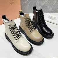 Tide, Martens, короткие сапоги в английском стиле, коллекция 2022 года, в британском стиле, визуально стройнят, из натуральной кожи