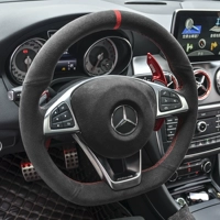 Laevatn подходит для Mercedes -Benz C -Class A -Class E -Class CLSG Class Amgalcantara Поверните рукав рулевого колеса для волос