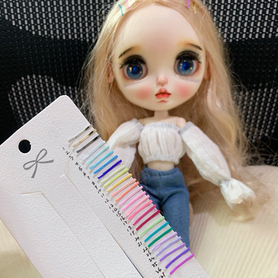 taobao agent New 1.5 2cm mini -folder small -sized doll hair card BJD BLYTE small cloth OB11 hair accessories folder
