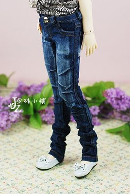 taobao agent 1/4 BJD baby uses blue white jeans.