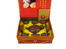 Чайный набор 宜兴紫砂茶壶陶醉轩〓工艺师朱小龙一帆风顺★紫砂套壶特价