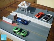 Hướng dẫn sử dụng mô hình giấy 3D mô hình giao thông DIY lối đi ô tô không có mô tả giấy xe