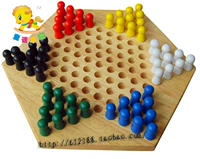 Người lớn trẻ em giáo dục cờ vua cha mẹ-con trò chơi đồ chơi bằng gỗ cờ lục giác bằng gỗ xếp gỗ trí tuệ