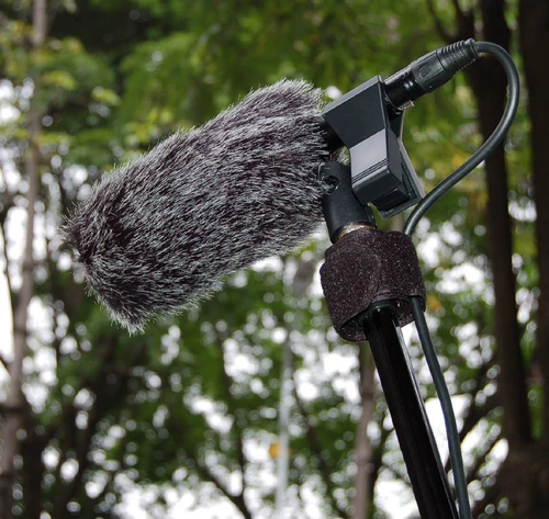 Видеокамера, ветрозащитный микрофон