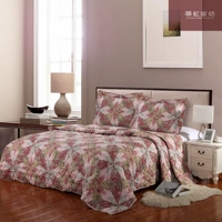 Làm bằng tay khối polyester trải giường ba mảnh quilting Mỹ được làm dày chăn bông theo phong cách châu Âu mát mẻ là điều hòa không khí - Trải giường bộ ga nệm