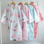 Bông gạc áo choàng tắm Nhật Bản kimono đồ ngủ của phụ nữ áo choàng tắm cotton gowns mùa hè mỏng hấp và gió cardigan nightdress