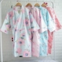 Bông gạc áo choàng tắm Nhật Bản kimono đồ ngủ của phụ nữ áo choàng tắm cotton gowns mùa hè mỏng hấp và gió cardigan nightdress đồ ngủ hình thú