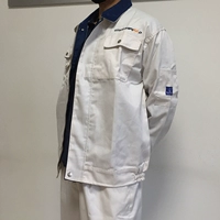 Quần yếm hàn tinh khiết phù hợp với nam và nữ bảo hiểm lao động phù hợp với trắng COSCO phù hợp với nhà máy dịch vụ sửa chữa xe đồng phục quần đùi