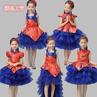 Cô gái guzheng váy fluffy hiệu suất quần áo trang phục trường tiểu học và trung học shop bán đồ trẻ em