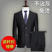 Bộ đồ vest nam màu đen miễn phí phiên bản Hàn Quốc nóng bỏng bộ vest nam