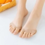 Vớ nữ mùa hè nông miệng ngón chân cái nửa vô hình thuyền socks set Nhật Bản cộng với pad trượt phần mỏng vớ ngón tay 5 cặp tất lười nam
