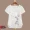 Áo thun cotton trắng tay ngắn nữ Áo sơ mi cạp cao mùa hè chạm đáy áo sơ mi nửa tay thêu mùa hè nữ phiên bản Hàn Quốc - Áo phông