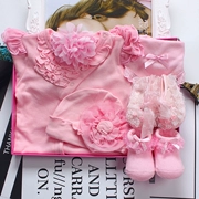 Bộ quà tặng mùa xuân và mùa thu cho bé Bộ váy cotton dài tay công chúa 3 tháng romper jumpsuit quà tặng 6-9