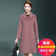2018 mới áo hai mặt cashmere nữ cổ áo dài vuông cổ áo Phiên bản Hàn Quốc của chiếc áo len nữ cỡ lớn tự trồng - Áo Hàn Quốc