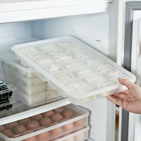 Ящик для пельмени холодильник свежий хранение ящик для хранения замороженные пельмени Ненатичная коробка может оттаивать микроволновую печь для пельмени поддона