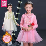 Cô gái ăn mặc mùa đông trẻ em mặc cô bé cô bé mặc ren lưới công chúa đầm trẻ em mùa đông váy khác váy - Khác