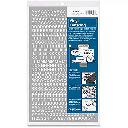 Chartpak 01006 виниловые номера/буквы крышки 1/4 12 чисел/590