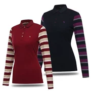 Ưu đãi đặc biệt 2018 mùa thu mới Hàn Quốc mua quần áo golf nữ sọc áo dài tay áo thun golf - Thể thao sau