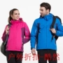 Áo khoác thể thao ngoài trời màu sắc phù hợp với áo khoác 2 bộ quần áo ấm Áo chống thấm nước ấm áp để tham gia áo khoác chống thấm nước nữ