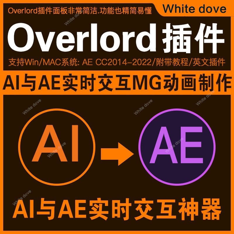 AE/AI插件实时互导mg动画制作Overlord脚本CC2014~2020支持WINMAC